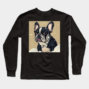 Black and White French Bulldog Funny Puppy Face Bulldog Dad Calmest Dog Breed Long Sleeve T-Shirt